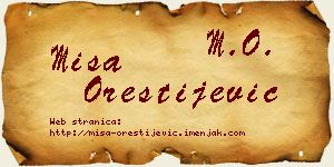 Miša Orestijević vizit kartica